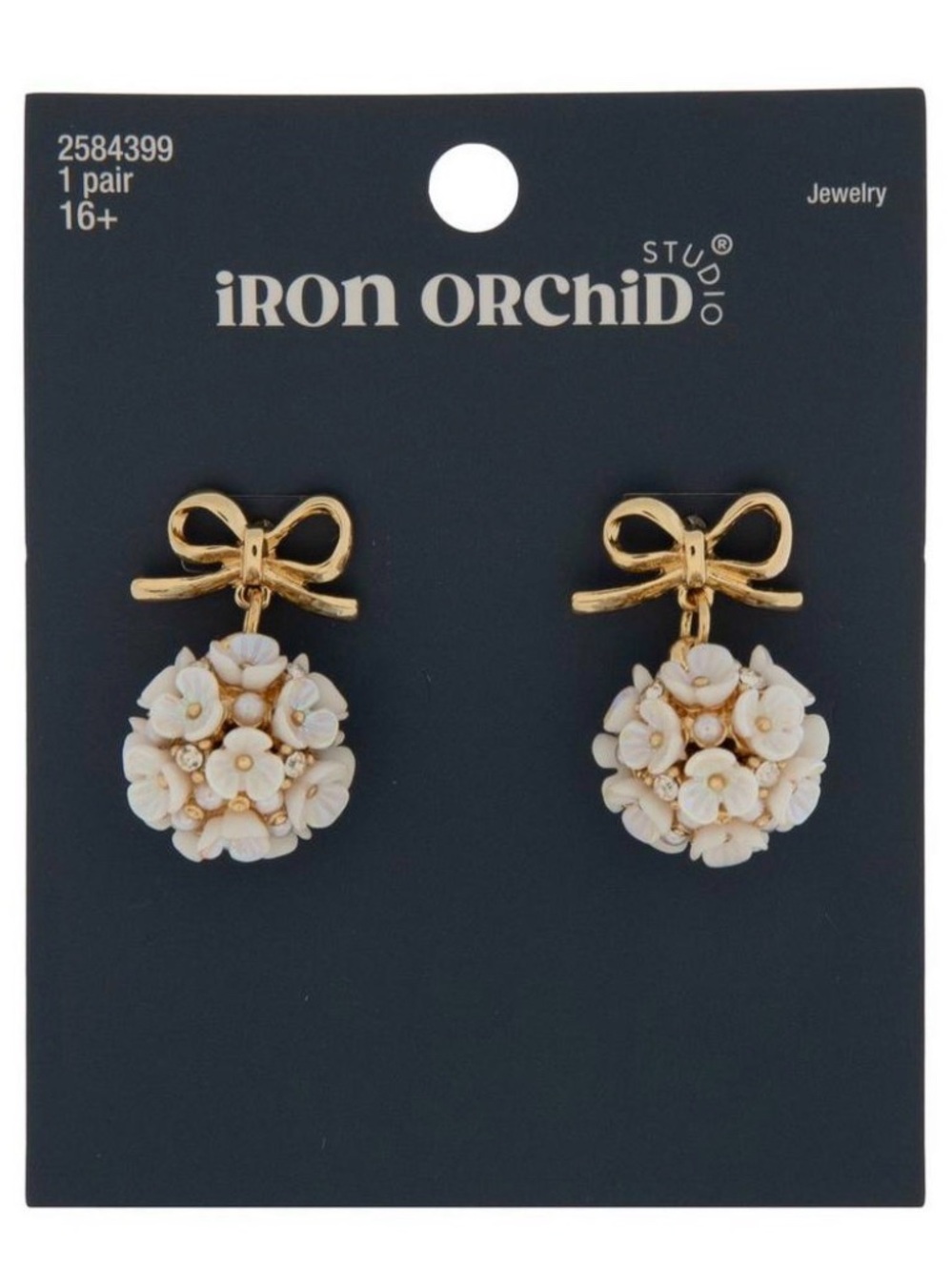 BOW & FLORAL BALL FASHION EARRINGS 🌟NWT🌟